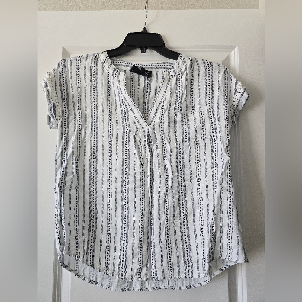 Striped Short Sleeve Top